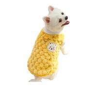 Hixingo Dog Fleece Jumper Vest Sweater Warm Flannel Winter Pullover Jacket with D-Ring for Small, Medium & Large Dogs, Cold Coat for Puppy Dogs Boy or Girls Pet (411 Yellow,XS)