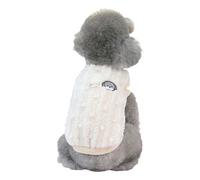 Hixingo Dog Fleece Jumper Vest Sweater Warm Flannel Winter Pullover Jacket with D-Ring for Small, Medium & Large Dogs, Cold Coat for Puppy Dogs Boy or Girls Pet (233 Beige,S)