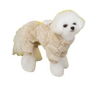 Hixingo Dog Fleece Jumper Vest Sweater Warm Fleece Winter Pullover Jacket with D-Ring for Small, Medium & Large Dogs, Cold Coat for Puppy Dogs Boy or Girls Pet (225 Khaki,L)