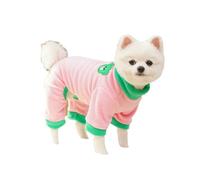 Hixingo Dog Fleece Jumper Vest Sweater Warm Winter Pullover Jacket for Small, Medium & Large Dogs Stretch Fit Pet Cold Weather Coat for Puppy Dogs Boy or Girls (Pink/Green,M)
