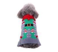 Hixingo Dog Knitted Jumper for Large Medium Small, Puppy Knitted Jacket Soft Warm Lightweight Winter Coat for Cold Weather Pets Male or Female (Green-grey,M)