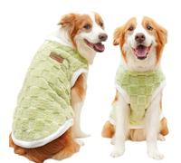 Hixingo Dog Pajamas for Large Medium Small, Dog Fleece Jumper Puppy Fleece Jacket Soft Warm Lightweight Winter Coat with D-Ring for Pets Male or Female (412B Light Green,7XL)