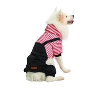 Hixingo Dog Pajamas for Large Medium Small, Dog Fleece Jumper Puppy Fleece Jacket Soft Warm Lightweight Winter Coat with D-Ring for Pets Male or Female (BD2 Red,5XL)