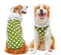 Hixingo Dog Pajamas for Large Medium Small, Dog Fleece Jumper Puppy Fleece Jacket Soft Warm Lightweight Winter Coat with D-Ring for Pets Male or Female (503 Green,6XL)