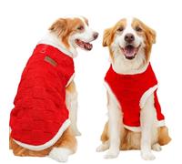 Hixingo Dog Pajamas for Large Medium Small, Dog Fleece Jumper Puppy Fleece Jacket Soft Warm Lightweight Winter Coat with D-Ring for Pets Male or Female (412B Red,6XL)