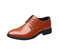 Hixingo Dress Shoes for Men Black Size 7.5-11, Mens Oxford Formal Dress Shoes Business Classic Breathable Loafers Casual Fashion Driving Sneakers Comfort Leather Walking for All Day Wear (Brown,11)