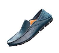 Hixingo Dress Shoes for Men Size 6.5-11.5 UK, Mens Formal Dress Shoes Business Classic Slip On Loafers Driving Sneakers Comfort Breathable for Suit, Wedding, Business, Driving (Blue,11)