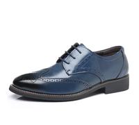 Hixingo Dress Shoes for Men Size 7-12, Brock Mens Oxford Formal Dress Shoes Business Classic Breathable Loafers Casual Driving Sneakers Comfort Leather Fashion Walking for All Day Wear (Blue,11)
