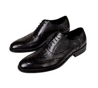 Hixingo Dress Shoes for Men Size 7.5-12, Retro Mens Oxford Formal Dress Shoes Business Classic Breathable Loafers Driving Sneakers Comfort Leather Fashion Walking for All Day Wear (Black,11)