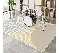 Hixingo Drum Mat Soundproof Non Slip, Professional Drums Electric Rug Large Soundproof Carpet Floor Protection for Drummers Practice Drumming (Houndstooth,100 * 140cm)