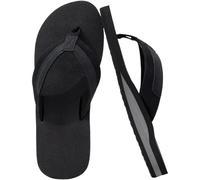 Hixingo Flip Flops Men Size 7-12, Casual Men's Flip Flops Lightweight Comfortable Non-Slip Male Sandals for Outdoor Summe Holiday Beach Pool (12,1001 Black)