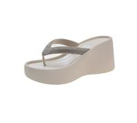 Hixingo Flip Flops Women Size 4.5-7, Casual Women's Flip Flops Lightweight Comfortable Non-Slip Ladies Sandals for Outdoor Summer Holiday Beach Pool (6.5,EVA Beige)