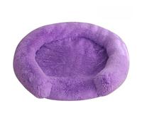Hixingo Fluffy Plush Round Dog Bed for Medium Small Puppy Kitten, Anti AnXiety Cat Bed, Removable Washable Dog Mat, Soft Winter Mat for Cat for Living Room, Bedroom, Balcony (Purple,70cm)