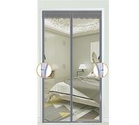Hixingo Fly Screens for Doors, Door Fly Screen Curtain, Easy to Install Fly Curtains for Doors, Magnetic Door Fly Screen, Lets Fresh Air in Keeps Bugs Out (80x200cm,Grey)