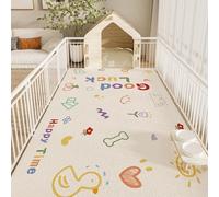 Hixingo Food Mat for Dogs and Cats, Large PVC Pet Food Bowls Mat Absorbent Feeding Placemats with Non-Slip Rubber for Floor & Messy Drinkers (Good Luck,120 * 160cm)