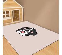 Hixingo Food Mat for Dogs and Cats, Large PVC Pet Food Bowls Mat Absorbent Feeding Placemats with Non-Slip Rubber for Floor & Messy Drinkers-3D (Gray dog,40 * 60cm)
