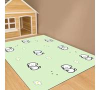 Hixingo Food Mat for Dogs and Cats, Large PVC Pet Food Bowls Mat Absorbent Feeding Placemats with Non-Slip Rubber for Floor & Messy Drinkers-3D (Green dog,120 * 160cm)