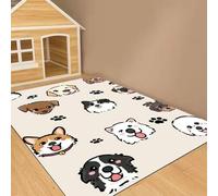 Hixingo Food Mat for Dogs and Cats, Large PVC Pet Food Bowls Mat Absorbent Feeding Placemats with Non-Slip Rubber for Floor & Messy Drinkers-3D (Pet dog,140 * 200cm)