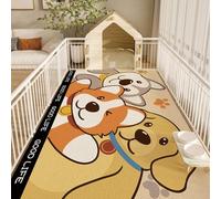 Hixingo Food Mat for Dogs and Cats, Large PVC Pet Food Bowls Mat Absorbent Feeding Placemats with Non-Slip Rubber for Floor & Messy Drinkers (Husky,100 * 120cm)