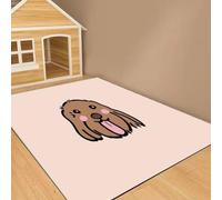 Hixingo Food Mat for Dogs and Cats, Large PVC Pet Food Bowls Mat Absorbent Feeding Placemats with Non-Slip Rubber for Floor & Messy Drinkers-3D (Brown dog,60 * 120cm)