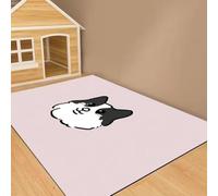 Hixingo Food Mat for Dogs and Cats, Large PVC Pet Food Bowls Mat Absorbent Feeding Placemats with Non-Slip Rubber for Floor & Messy Drinkers-3D (Black white dog,60 * 120cm)