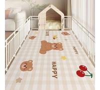 Hixingo Food Mat for Dogs and Cats, Large PVC Pet Food Bowls Mat Absorbent Feeding Placemats with Non-Slip Rubber for Floor & Messy Drinkers (Cherry,100 * 120cm)