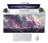 Hixingo Gaming Mouse Mat, Cherry Blossom Tree Print Large Mouse Pads, Mousepad with Stitched Edges, Non-Slip Rubber Base Mousepads, Desk Mat, Home Desk Accessories for Office (Sakura 5,900x400x3mm)