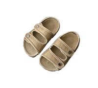 Hixingo Girls Sandals Summer Open Toe Sandals, Cute Flat Anti Slip girls Shoes for Little Kids Big Kids, for Holiday Wedding Party Outdoor Casual Beach 21-30EU (2178-Khaki,5)