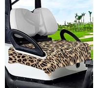 Hixingo Golf Cart Seat Covers for Club Car Golf Buggy Seat Cover Front Seat Cover Set Dustproof Sun-Proof Resistant Golf Cart Seat Cover Protector Durable -Leopard Print 3D (51x31,Coffee)