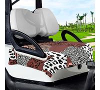 Hixingo Golf Cart Seat Covers for Club Car Golf Buggy Seat Cover Front Seat Cover Set Dustproof Sun-Proof Resistant Golf Cart Seat Cover Protector Durable -Leopard Print 3D (51x31,Patchwork)