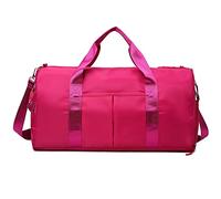 Hixingo Gym Bag with Shoe Compartment Travel Duffle Bag for Men and Women 45L Waterproof Light Weight Sports Bags for Weekender Swimming Football Basketball (45L,Rose pink)