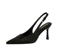 Hixingo High Heels for Women Stiletto Size 4-8.5, 9cm High Heels for Women Stiletto Wide Fit Pointed Toe Pumps Slip On Ladies Wedding Bride Shoes for Work, Office, Prom Party (7317-A3 Black,7.5)
