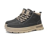 Hixingo Hiking Shoes, Retro British Style Walking Boots, Waterproof Hiking Boots, Men's Trekking Hiking Footwear, Secure Foothold Outdoor Camping Sneaker Climbing Shoes Gray
