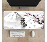 Hixingo Ink Plum Blossom Large Mouse Mat, Gaming Mouse Pad, Mouse Pad, Mousepad with Stitched Edges, Non-Slip Rubber Base Mouse Pads for Office & Home (900 * 400 * 3mm,swallow)