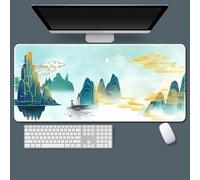 Hixingo Japanese Landscape Blossom Large Mouse Mat, Gaming Mouse Pad, Mouse Pad, Mousepad with Stitched Edges, Non-Slip Rubber Base Mouse Pads for Office & Home (900 * 400 * 3mm,mountains)