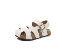 Hixingo Kids Sandals Girls Sies 8-13.5UK, Summer Open Toe Kids Sandals, Toddler Cute Flat Anti Slip Girls Summer Shoes for Holiday Wedding Party (JW25 Beige,12.5)