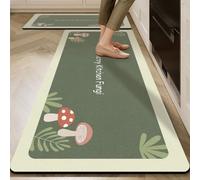 Hixingo Kitchen Rug Mat, Hallway Runner Rugs, Washable Non-Slip Absorbent Quick Drying Diatom Mud Mat for Bath Floor Door Long Carpet for Sink Bathroom Laundry Room (Mushroom,40x60cm)