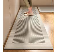 Hixingo Kitchen Rug Mat Non Slip Washable Runner Rugs Geometry Absorbent Quick-Drying Diatom Mud Hallway Bath Floor Door Mat Long Carpet for Bathroom, Laundry Room (Camel,40x120cm)