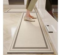 Hixingo Kitchen Rug Mat Non Slip Washable Runner Rugs Nordic style Absorbent Quick-Drying Diatom Mud Hallway Bath Floor Door Mat Long Carpet for Bathroom, Laundry Room, Sink (rectangle,50x160cm)