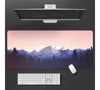 Hixingo Landscape Pattern Large Mouse Mat, Gaming Mouse Pad, Mouse Pad, Mousepad with Stitched Edges, Non-Slip Rubber Base Mouse Pads for Office & Home (800 * 300 * 3mm,wild geese)