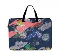 Hixingo Laptop Sleeve Case 13 14 15 inch, 3D Printing Durable Laptop Computer Bag Cover with Handle for Men Women, Easy To Clean for Laptops Protective Cover (15”,black planet 7)