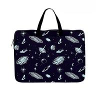 Hixingo Laptop Sleeve Case 13 14 15 inch, 3D Printing Durable Laptop Computer Bag Cover with Handle for Men Women, Easy To Clean for Laptops Protective Cover (15”,black planet 4)