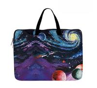 Hixingo Laptop Sleeve Case 13 14 15 inch, 3D Printing Durable Laptop Computer Bag Cover with Handle for Men Women, Easy To Clean for Laptops Protective Cover (15”,black planet 3)