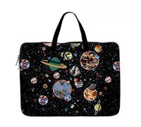 Hixingo Laptop Sleeve Case 13 14 15 inch, 3D Printing Durable Laptop Computer Bag Cover with Handle for Men Women, Easy To Clean for Laptops Protective Cover (14”,black planet 2)