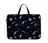 Hixingo Laptop Sleeve Case 13 14 15 inch, 3D Printing Durable Laptop Computer Bag Cover with Handle for Men Women, Easy To Clean for Laptops Protective Cover (15”,black planet 5)