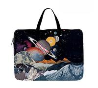 Hixingo Laptop Sleeve Case 13 14 15 inch, 3D Printing Durable Laptop Computer Bag Cover with Handle for Men Women, Easy To Clean for Laptops Protective Cover (15”,black planet 8)