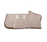 Hixingo Large Dog Drying Coats, Super Absorbent Dog Towel Robe Super Soft Dog Towel Coat Microfiber Pet Dressing Gown for Spaniels, Dachshund, Labrador, Cocker Spaniel (XS,Curry Stripe)