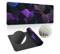 Hixingo Large Mouse Mat, 3D Crack Gaming Mouse Pad, Mouse Pad, Mousepad with Stitched Edges, Non-Slip Rubber Base Mouse Pads for Office & Home (600x300x3mm,Purple)