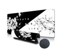 Hixingo Large Mouse Mat, Black and White Life Mouse Pad, Gaming Mouse Pad, Mousepad with Stitched Edges, Non-Slip Rubber Base Mouse Pads for Office & Home (Sakura 8,600x300x3mm)