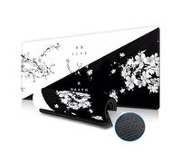 Hixingo Large Mouse Mat, Black and White Life Mouse Pad, Gaming Mouse Pad, Mousepad with Stitched Edges, Non-Slip Rubber Base Mouse Pads for Office & Home (Sakura 7,1200x600x3mm)